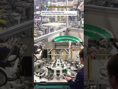 Сборочная линия автокомпонентов ABC-стоек Huazhuo Group, включая покрытие, ультразвуковую сварку и установку клипс